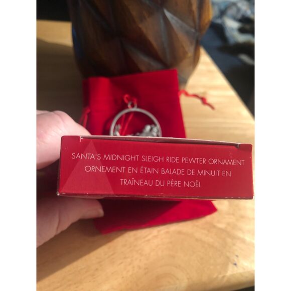 Avon Collectible Pewter Christmas Ornament_ Santa's Midnight Sleigh Ride - Picture 6 of 13